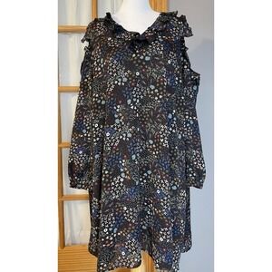 Alice & You Mini Dress Woman's 24 Cold Shoulder Ruffles V Cut Out Party Career